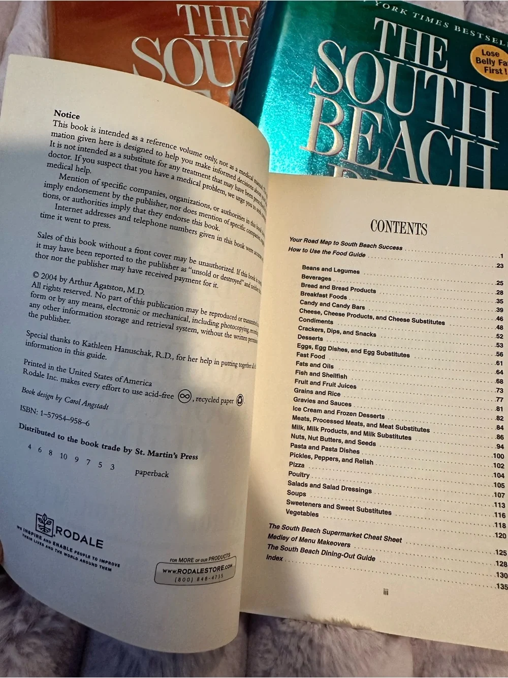The South Beach Diet Book Bundle LOT OF 3 by — Teal & Copper Covers DIET CARBS